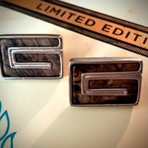 Givenchy Vintage Silver and Wood Clip on Earrings*Rare* signed